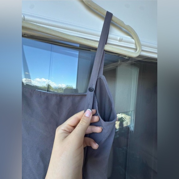 Aritzia Wilfred Gray Spaghetti Strap Slip Dress - Size Small - Picture 7 of 7